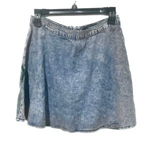 H & M Acid Wash Skater Mini Skirt
